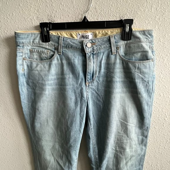 NWT Paige Jimmy Jimmy Crop Light Wash Jeans Size 30 - Picture 5 of 12